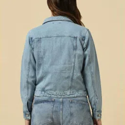 Allen Solly Blue Solid Jacket image 2