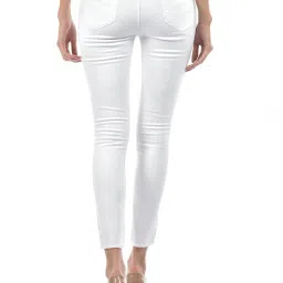 NUMERO UNO White Denim Skinny Fit Mid Rise Jeans image 2