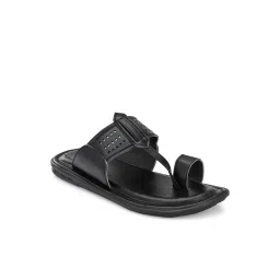 Hirolas Men's Black Toe Ring Sandals image 2