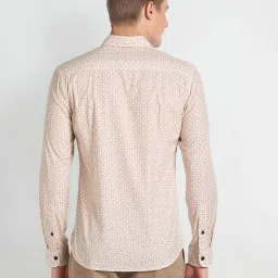 U.S. Polo Assn. Beige Regular Fit Printed Shirt image 2