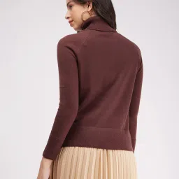 Fablestreet Brown Relaxed Fit Sweater image 2