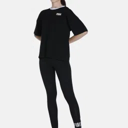 Puma Black Logo Print Leggings image 5