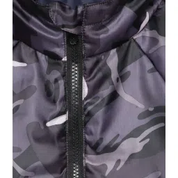 Under Fourteen Only Kids Grey & Purple Printed Full Sleeves Jacket image 3