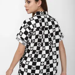 Forever 21 Black & White Checks Shirt image 2