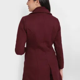 Allen Solly Maroon Regular Fit Long Jacket image 2