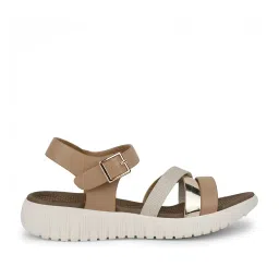 Healers by Liberty Women's Beige Ankle Strap Sandals image 2