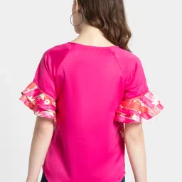 SHAYE Pink Floral Print Top image 2
