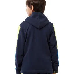 Under Fourteen Only Kids Navy & Yellow Printed Full Sleeves Sweatshirt image 2