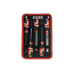 Yato Mix Type Hand File Set 1 Cut T12 Steel Black & Red 200 mm Length, YT-62394 (Set of 5)-picture-42