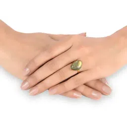 Tribe Amrapali Brown Labradorite Ring for Women - Medium image 2