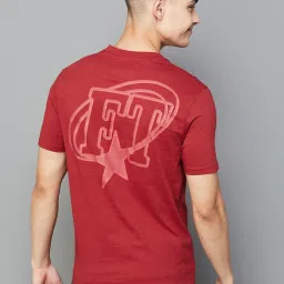 Fame Forever By Lifestyle Red Cotton Regular Fit Printed T-Shirt image 2