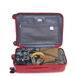 Swiss Military Red 8 Wheels Small Hard Cabin Trolley Bag image 5