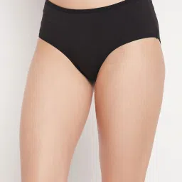 Clovia Black Cotton Hipster Panty image 3
