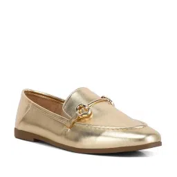 London Rag Women's Golden Casual Loafers image 2