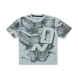 Pepe Jeans Kids Sea Blue Graphic Print T-Shirt-picture-8