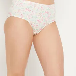 Clovia White Cotton Printed Hipster Panty image 4