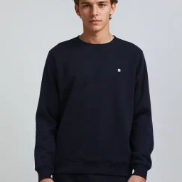 French Connection Navy Blue Blended Solid Long Sleeves Sweatshirts-picture-27
