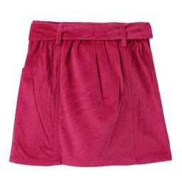 Blue Giraffe Kids Magenta Solid Skirt image 2
