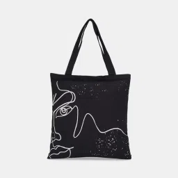 Forever Glam by Pantaloons Black Printed Medium Tote Handbag image 2