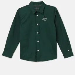 Tommy Hilfiger Boys Green Cotton Shirt-picture-33