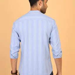 Wrangler Blue Regular Fit Striped Shirt image 2