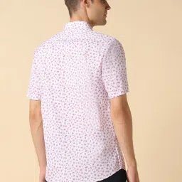 Allen Solly Pink Cotton Slim Fit Printed Shirt image 2