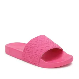Tommy Hilfiger Women's Bright Cerise Pink Slides image 2