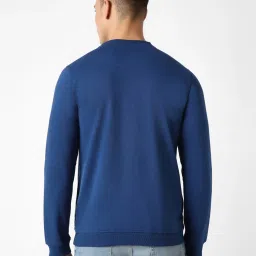 Peter England Dark Blue Slim Fit Printed Sweatshirt image 2