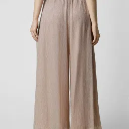 Van Heusen Peach Textured Pattern Flared Pants image 2