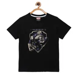 Octave Kids Black Printed  T-Shirt image 1