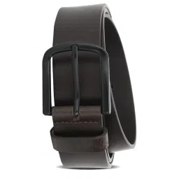 Van Heusen Brown Leather Solid Waist Belt image 2