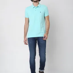 Spykar Blue Slim Fit Lightly Washed Jeans image 5