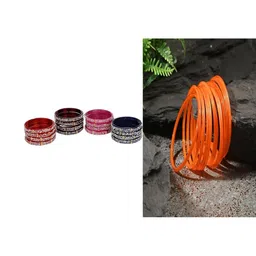 SOMIL Set of 28 Multicoloured Glass Bangle-image-38