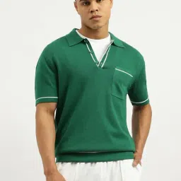 United Colors of Benetton Green Regular Fit Polo T-Shirt-picture-34