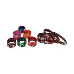 SOMIL Set Of 28 Stone Studded Bangle-image-58