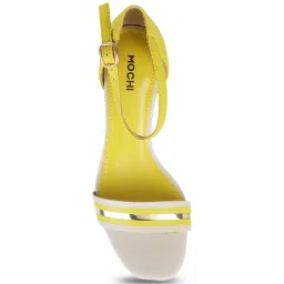 Mochi Women's Yellow Ankle Strap Sandals image 3