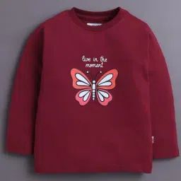 Bumzee Kids Wine Cotton Printed Pyjama Sets image 3