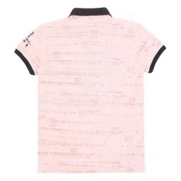 Gini & Jony Kids Pink Cotton Printed Polo T-Shirt image 2
