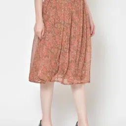 Scorpius Maroon Floral Skirts image 4