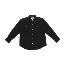 Gini & Jony Kids Black Cotton Shirt image 1