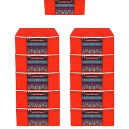 AMAK INC Red Fabric Multi-Utility Wardrobe Organisers-picture-20