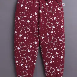 Bumzee Kids Wine Cotton Printed Pyjama Sets image 4