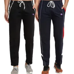 Vimal Jonney Dark Blue & Black Regular Fit Trackpants - Pack of 2 image 1