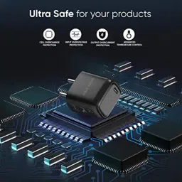 Eller Sante 25W Charger Travel Adapter with Type C Fast Charging (Black) image 5