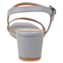 Mochi Women's Grey Ankle Strap Sandals image 5