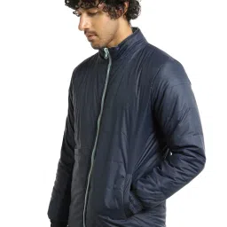 Bewakoof Navy Regular fit Puffer Jacket image 3