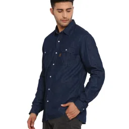 Royal Enfield Indigo Regular Fit Denim Shirt image 3