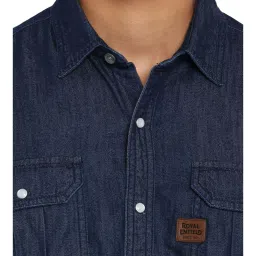 Royal Enfield Indigo Regular Fit Denim Shirt image 4