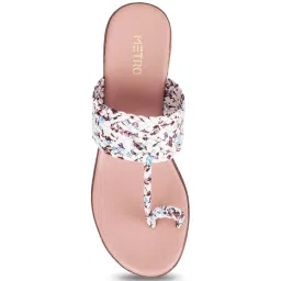 Metro Women's Multicolor Toe Ring Wedges image 3