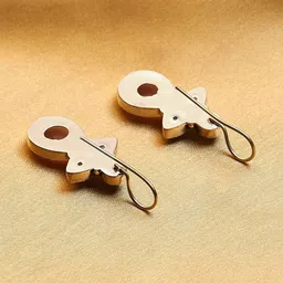 Biba Silver-Plated Artificial Stones Studded Teardrop Shaped Drop Earrings image 2